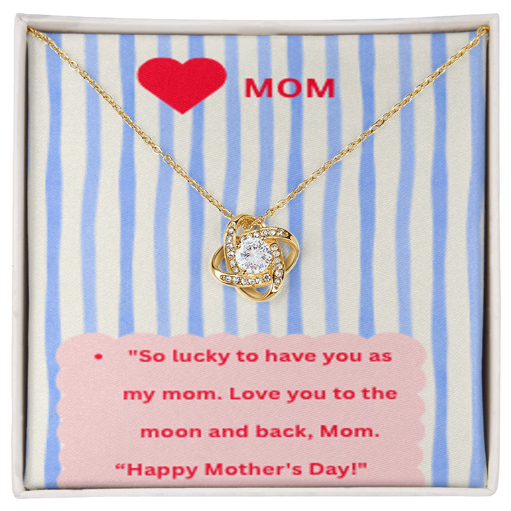 Love Knot Necklace — Cubic Zirconia Bond Pendant
