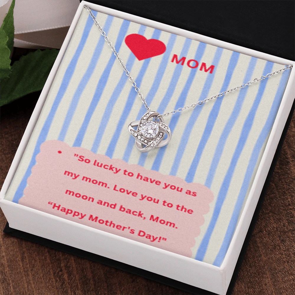 Love Knot Necklace — Cubic Zirconia Bond Pendant