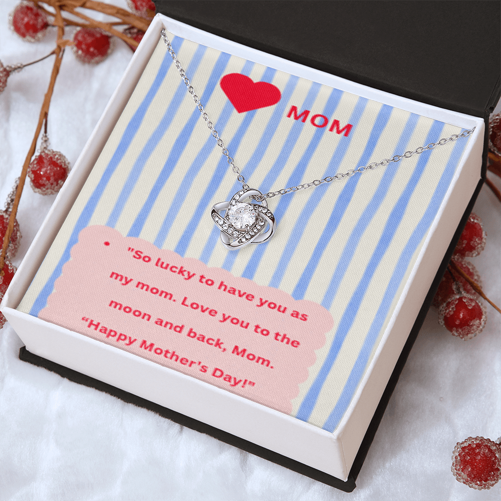 Love Knot Necklace — Cubic Zirconia Bond Pendant