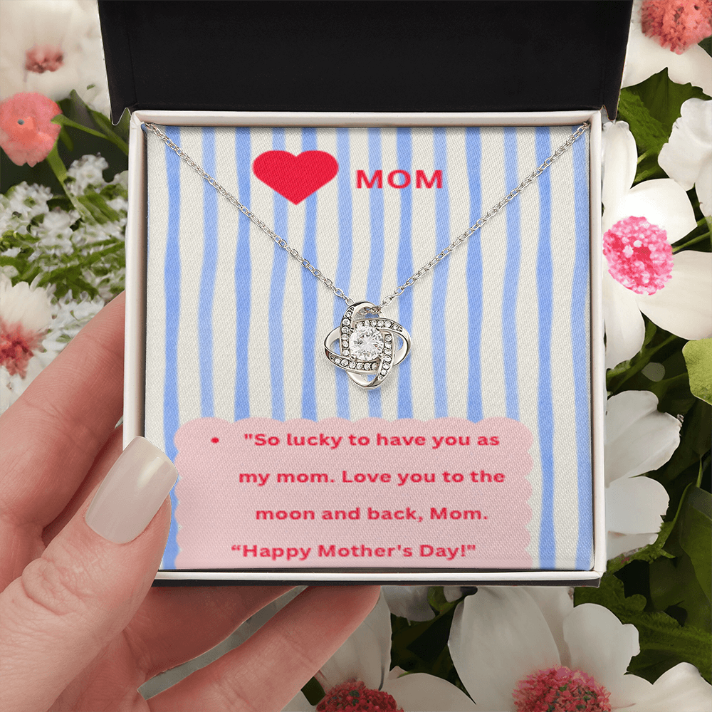 Love Knot Necklace — Cubic Zirconia Bond Pendant
