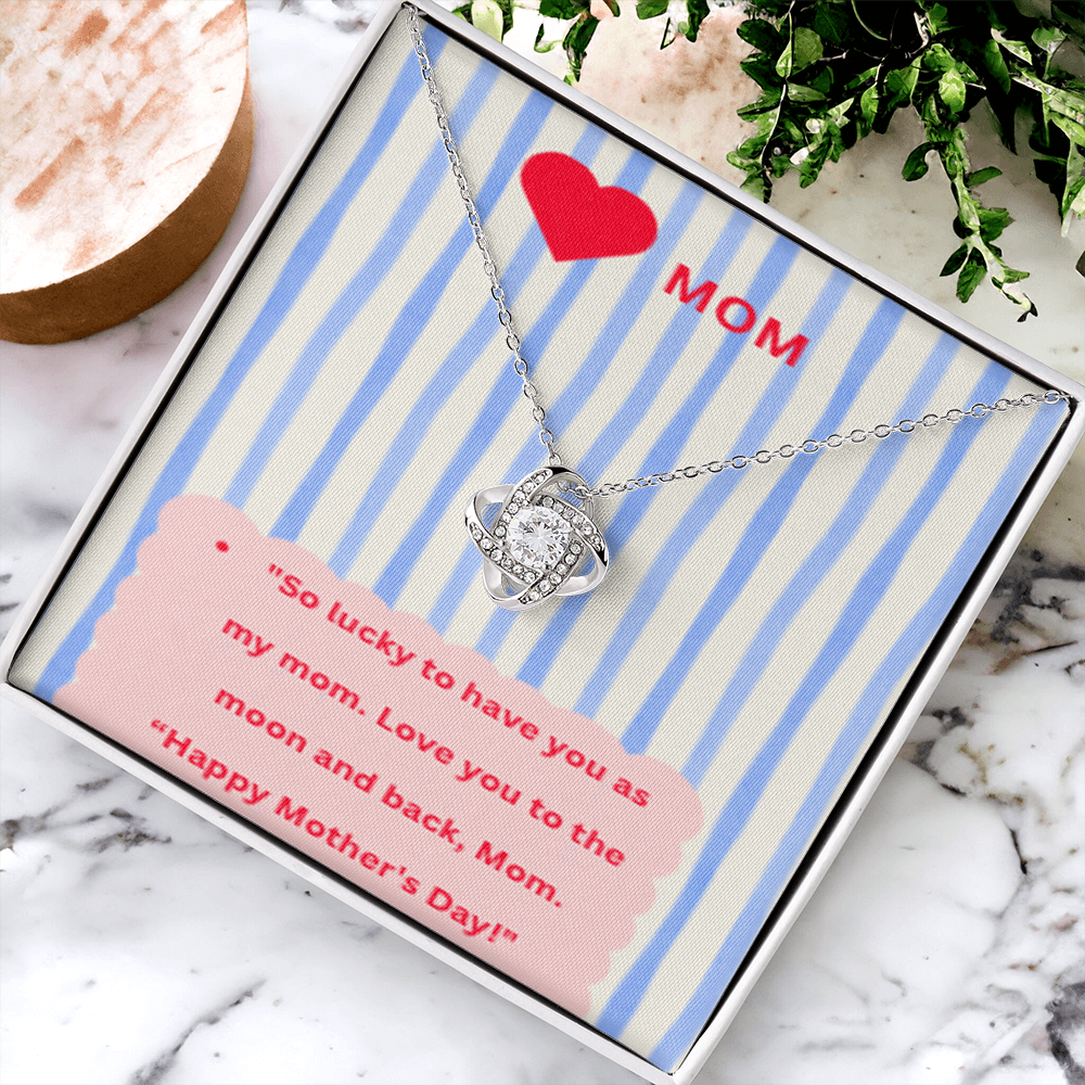 Love Knot Necklace — Cubic Zirconia Bond Pendant