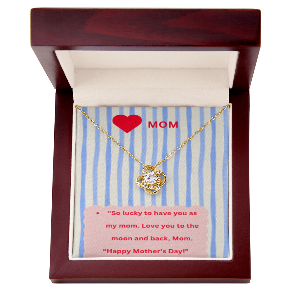 Love Knot Necklace — Cubic Zirconia Bond Pendant