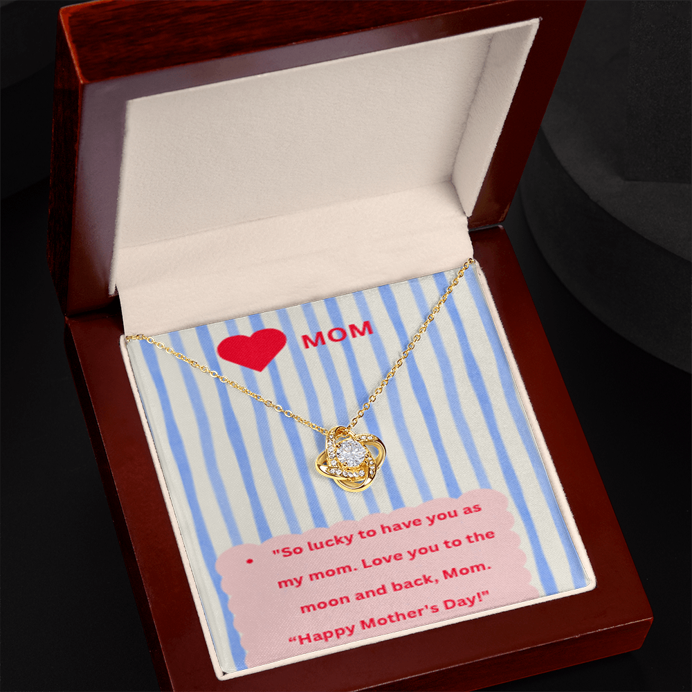 Love Knot Necklace — Cubic Zirconia Bond Pendant