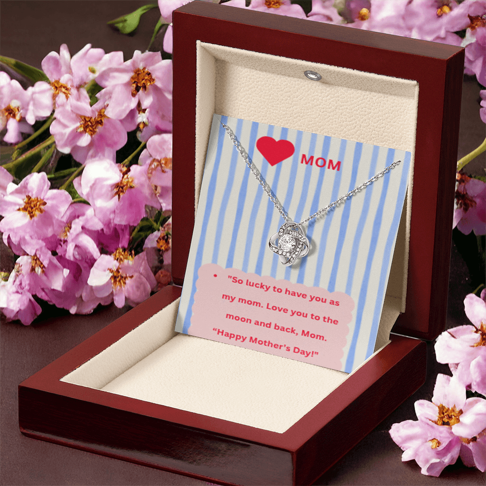 Love Knot Necklace — Cubic Zirconia Bond Pendant