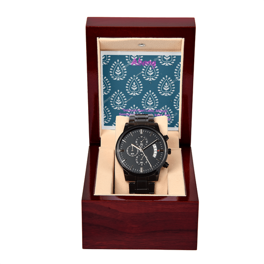 Black Chronograph Watch
