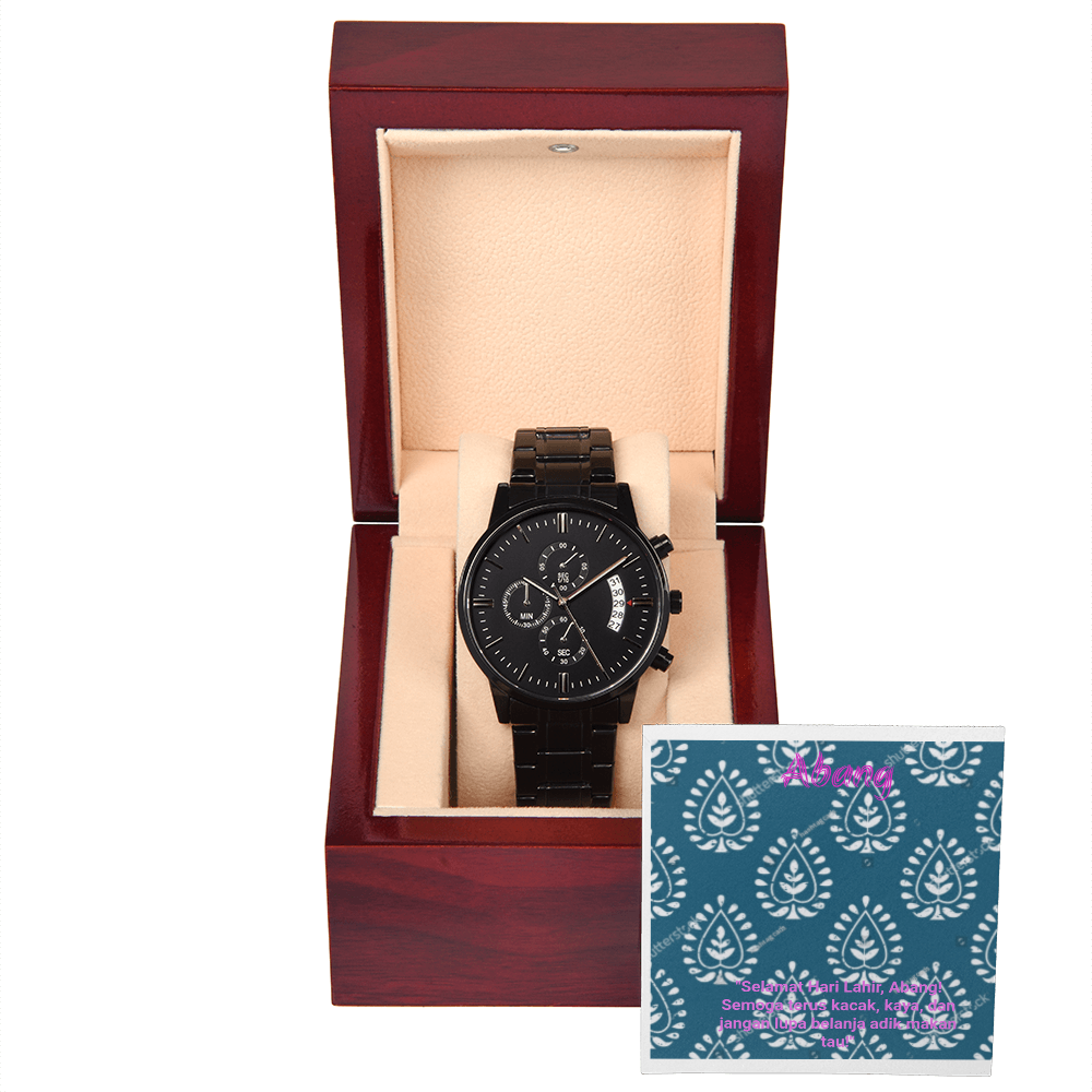 Black Chronograph Watch