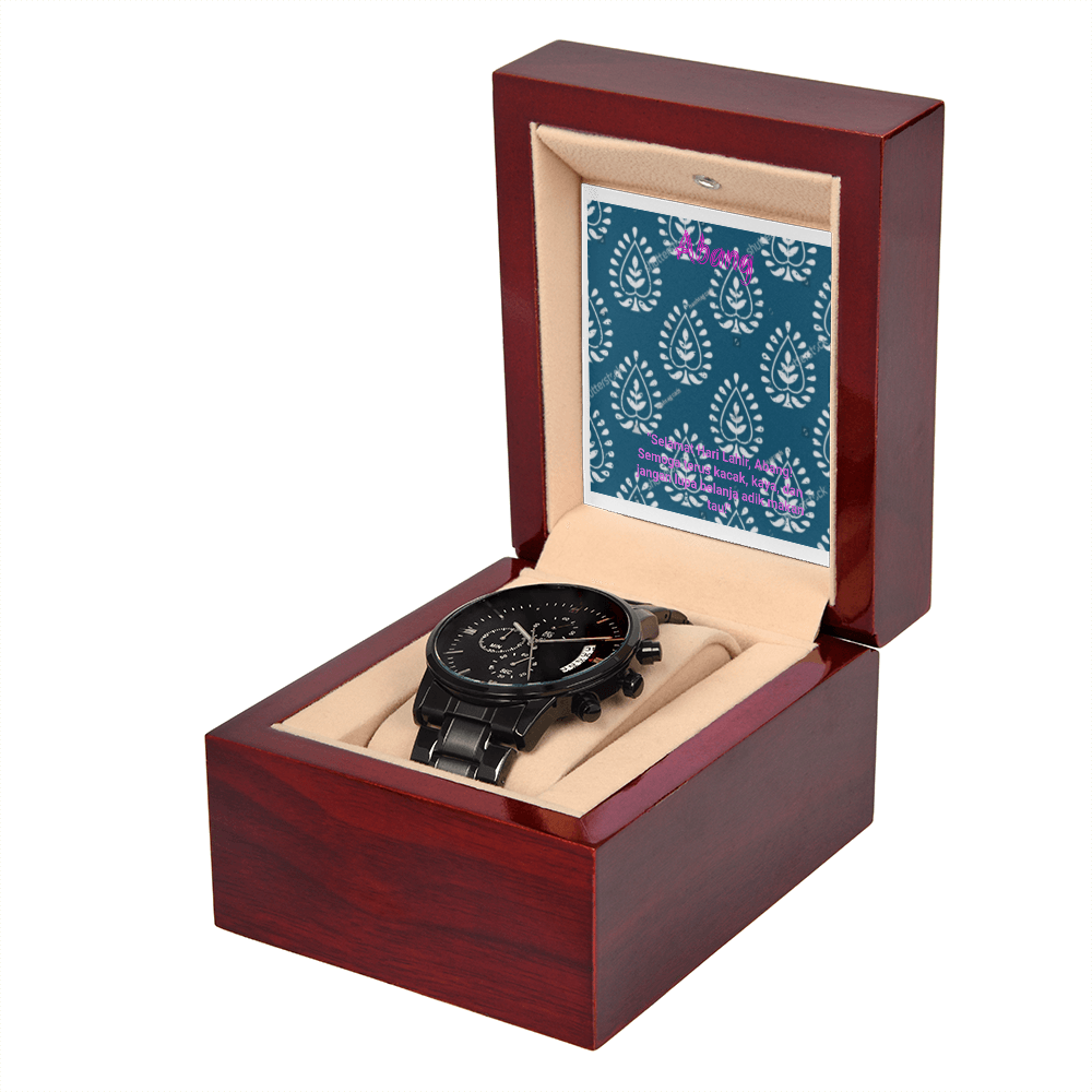 Black Chronograph Watch