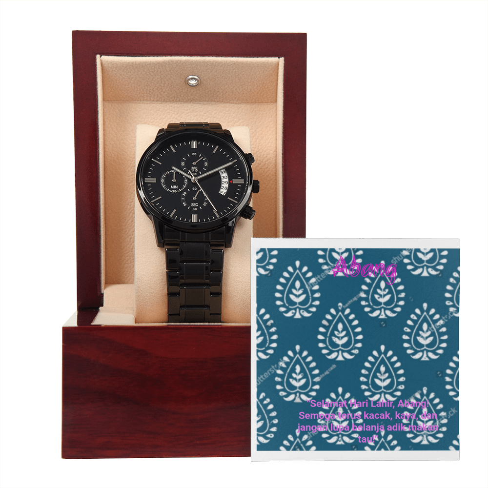 Black Chronograph Watch