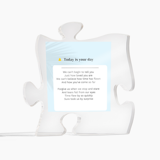 Puzzle plaque successfully story ShineOn Fulfillment