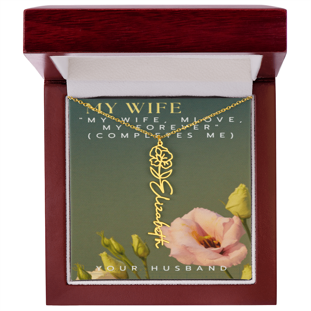 Exclusive Flower Name Necklace — Her Name, Blooming