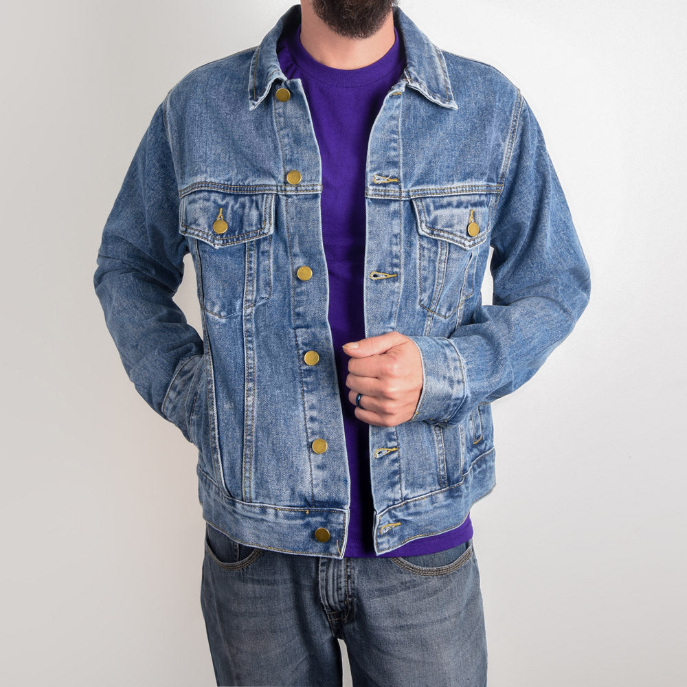 Custom DTG Men's Denim Jacket — Personalized Back Print