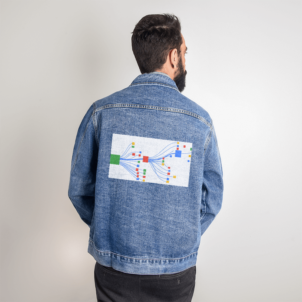 Custom DTG Men's Denim Jacket — Personalized Back Print