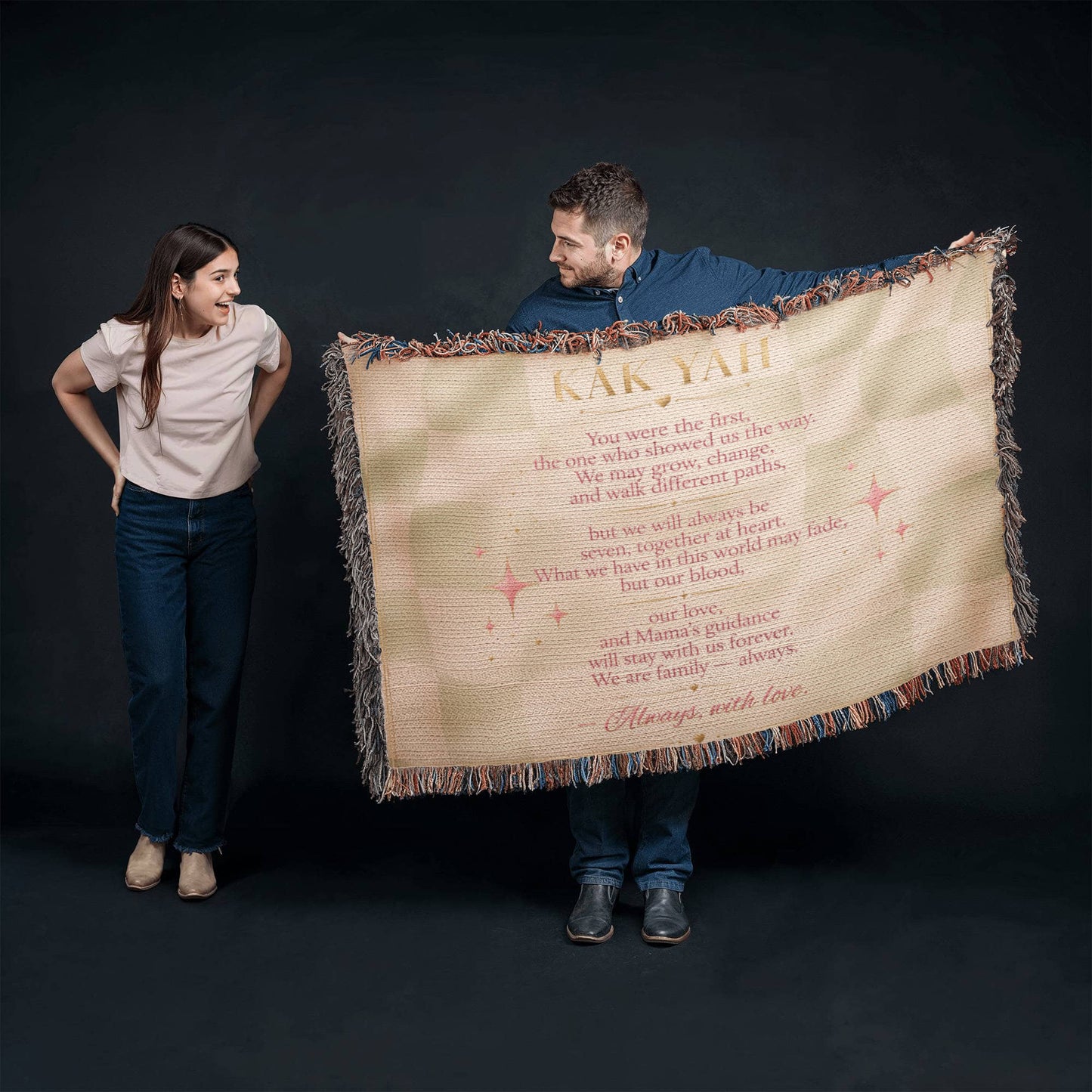 "Always, With Love" — Woven Blanket for the Love That Never Needs a Reason