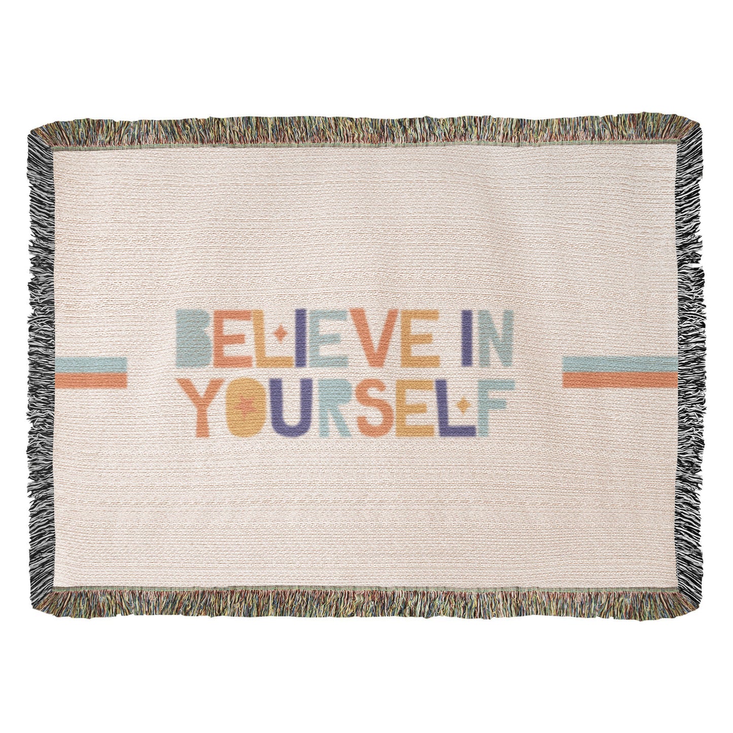 Quiet Strength — Woven Fringe Throw Blanket