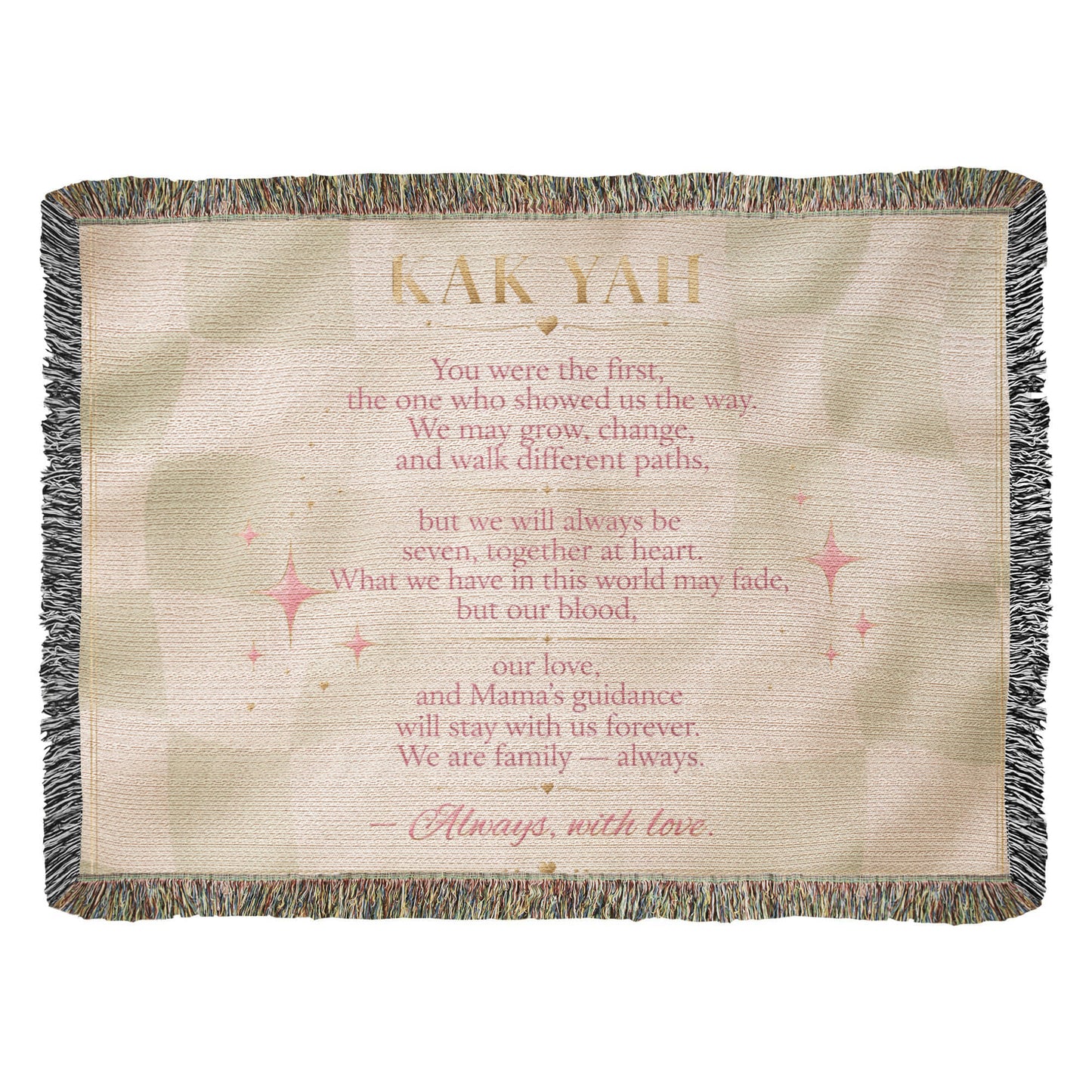 "Always, With Love" — Woven Blanket for the Love That Never Needs a Reason