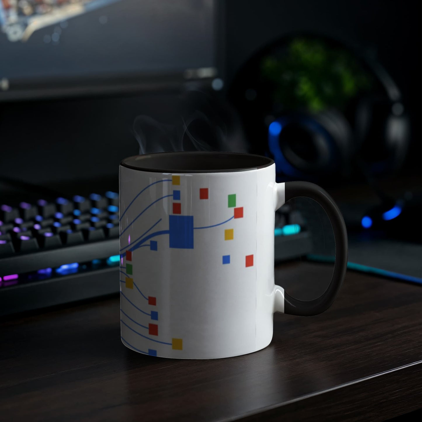 Personalized Color Accent Mug — Your Message, Your Colours, Your Morning
