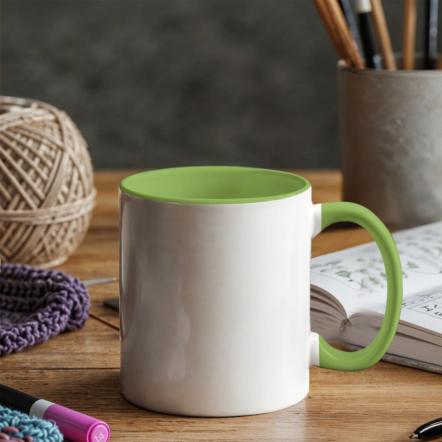 Personalized Color Accent Mug — Your Message, Your Colours, Your Morning