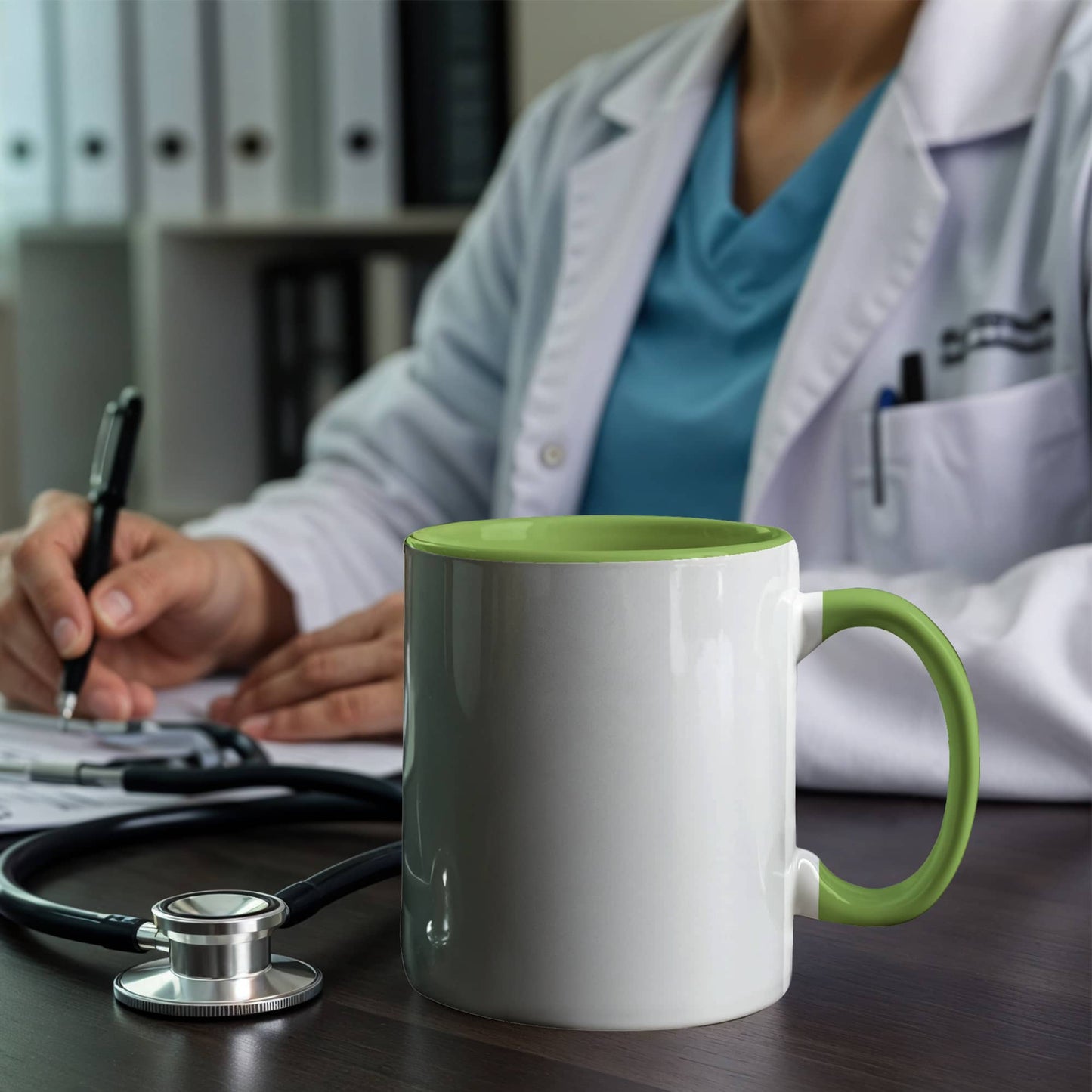 Personalized Color Accent Mug — Your Message, Your Colours, Your Morning