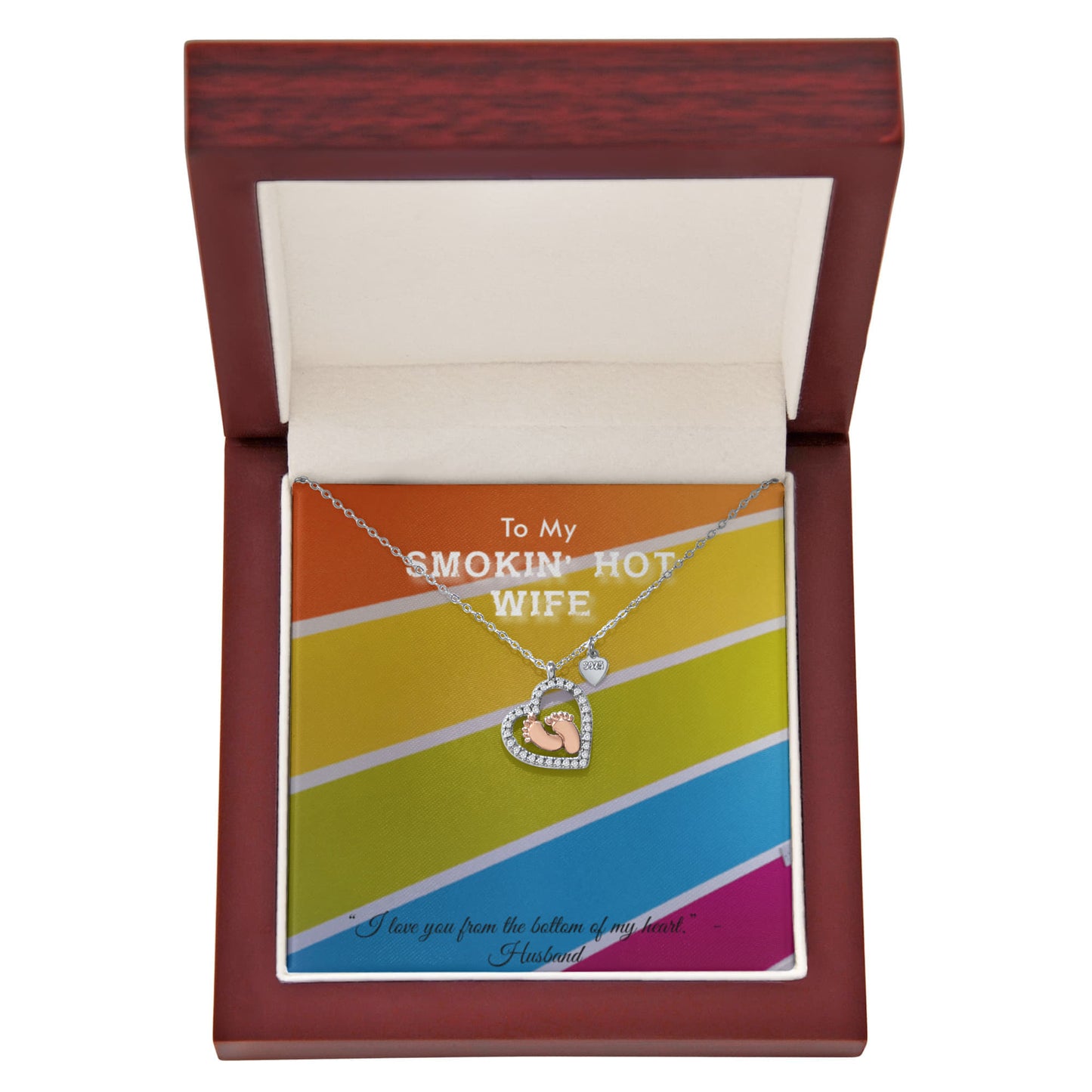 Baby Feet Heart Necklace