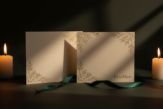 EverMine Heartfelt Message Card — elegant dark premium presentation